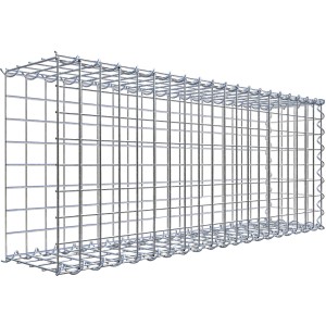 Gabiona Anbaukorb Typ 2, 40x100x20 cm, Maschenweite 5x5 cm, zur Erweiterung von Gabionen.