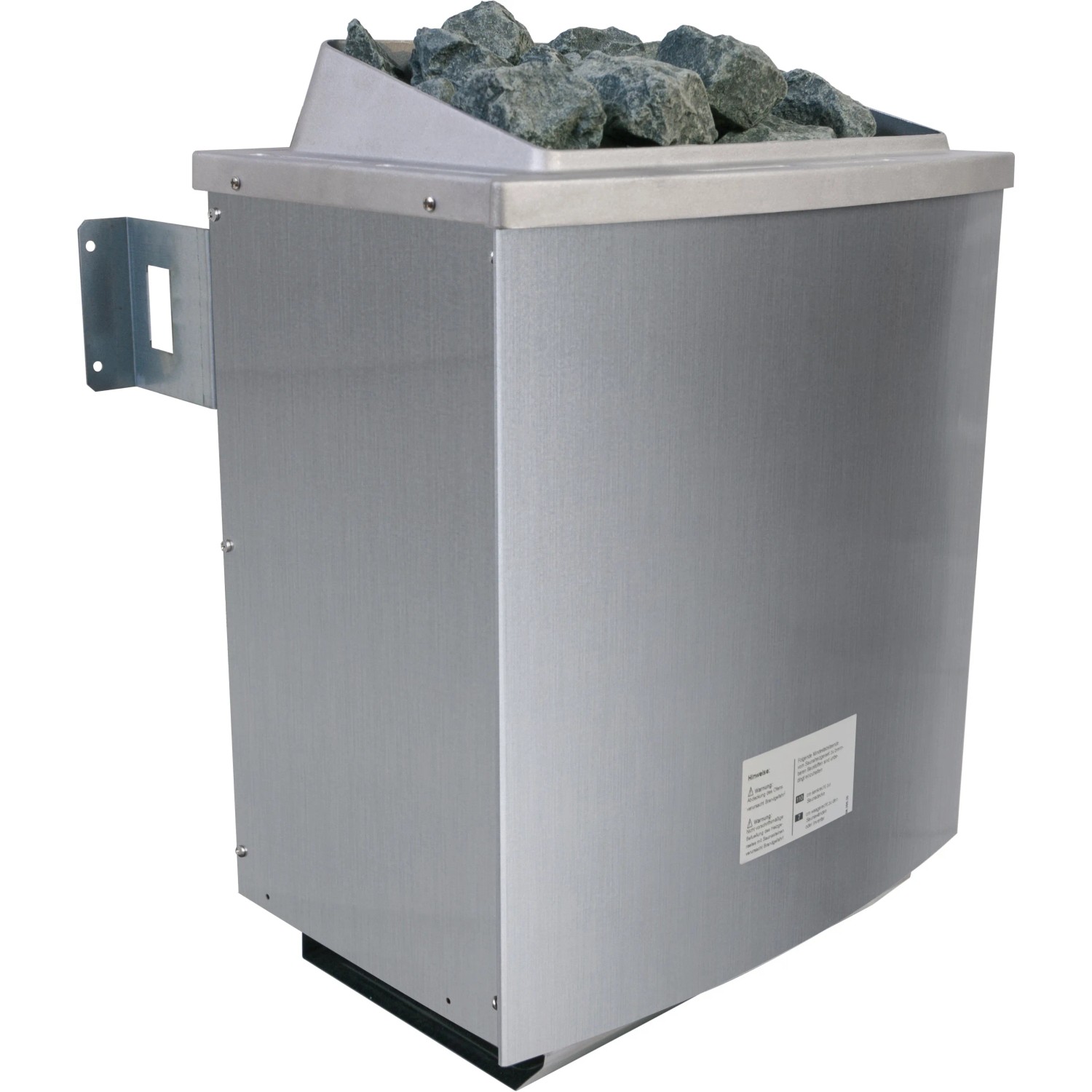 Karibu Saunaofen Bjarne 9 kW aus Edelstahl mit Steinen für Massivholzsauna & Elementsauna.