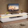 okwish TV Schrank mit LED Hochglanz Schublade Lowboard Wohnzimmer 75 Zoll 175x38x45cm Weiß_3