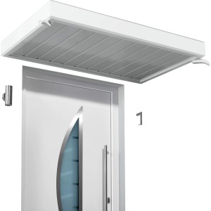 Gutta Rechteckvordach NM 150 Weiß 14 cm x 150 cm x 90 cm