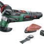 Bosch AdvancedMulti 18V Akku-Multifunktionsgerät mit Zubehör für Säge-, Schleif- und Schabearbeiten.