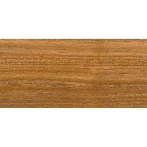 Nahaufnahme: Teakfarbenes, seidenmattes Holz, behandelt mit Osmo Holzöl Spezial.