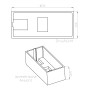 Technische Zeichnung Ottofond Körperformwanne-Set 170x75 cm, Rechteckbadewanne mit Maßen.