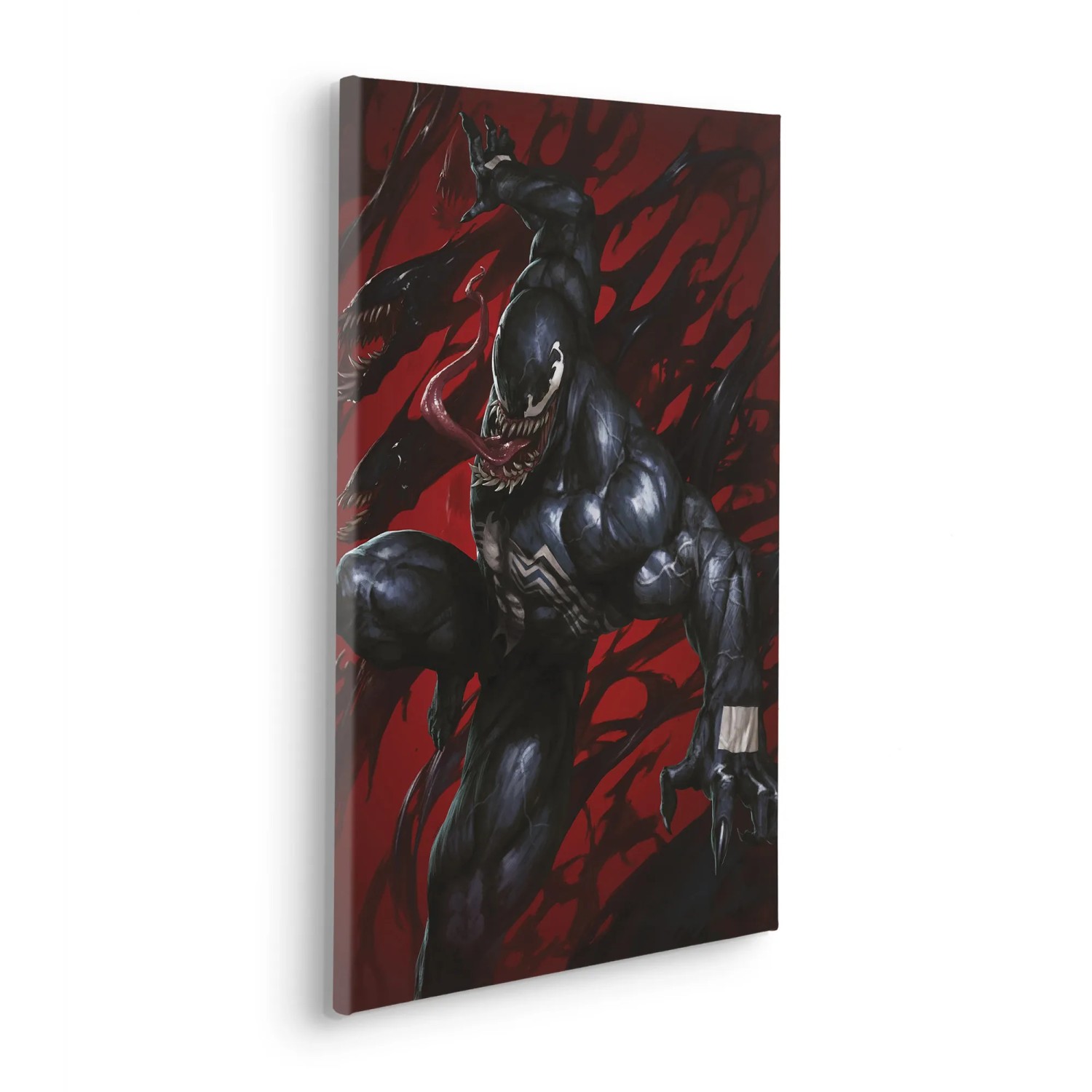 Komar Keilrahmenbild Marvel Venom Symbiont Rot, Leinwandbild mit Comic-Motiv für Kinder- und Schlafzimmer.