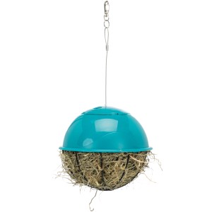 Trixie Food-Ball, ø 16 cm, aus Metall und Kunststoff, befüllt mit Heu, als Kleintiernäpfe Zubehör.