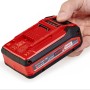 Einhell Power-X-Change Akku 18V 3Ah PXC Plus in roter Farbe. Akku für Elektrowerkzeuge.