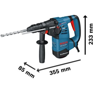 Bosch Professional GBH 3-28 DFR Bohrhammer in L-Boxx mit Bohrer und Zusatzhandgriff.