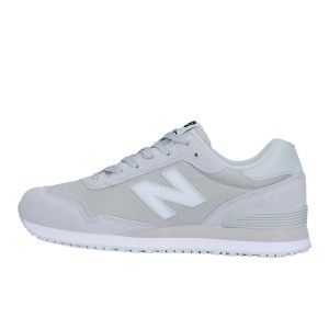 Grauer New Balance 515 SR Berufsschuh für Herren, Größe 40. Arbeitsschuh mit weißem Logo.