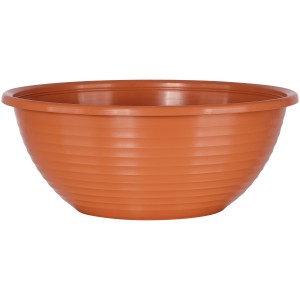 Geli Pflanzschale, ca. Ø 34 cm, Terrakotta, aus Kunststoff, gerippte Optik.