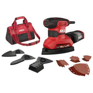 Skil Multischleifer 7261DA (160 W) mit Zubehör, Schleifaufsätzen und Transporttasche.