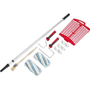 Malerset 10-teilig mit Teleskopstab