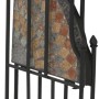 Schwarzes Siena Garden Eckregal Prato mit Mosaik-Regalböden, 63x29x142cm, ideal für Gartenmöbel.