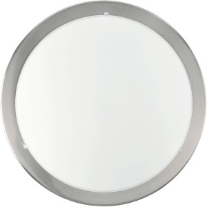 Runde, matte Nickel Eglo Deckenleuchte Planet, Ø 29 cm.