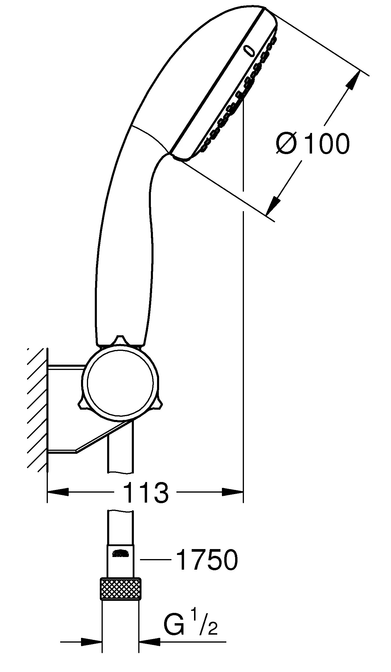 Set Doccia GROHE Vitalio Start 100 - Cromo | Tecnologia EcoJoy