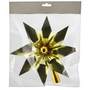 Baumspitze mit Blume aus Kunststoff Ø 24 cm Gold