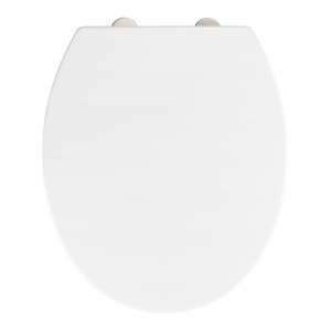 Wenko WC-Sitz Crevada Duro, weiß, aus bruchfestem Material. WC Sitz für langlebige Badezimmerausstattung.