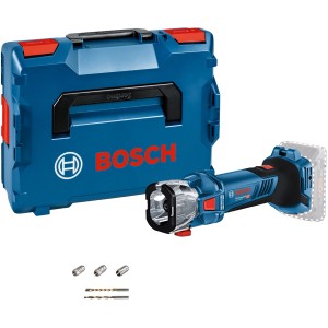 Bosch Professional Akku-Rotationswerkzeug GCU 18V-30 Solo mit L-Boxx und Zubehör.