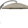 Sun Garden Ampelschirm Easy Sun, Ø 375 cm, beige-meliert, mit anthrazitfarbenem Gestell.