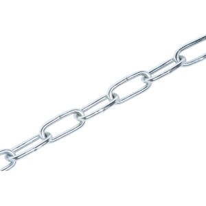 Rundstahlkette, langgliedrig, verzinkt, 7 mm, Meterware.