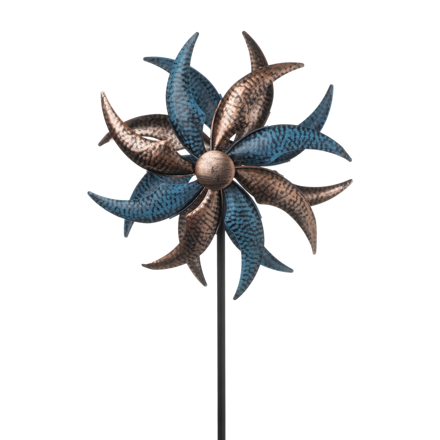 Gartenstab Windrad 123 cm SilberBlau kaufen bei OBI