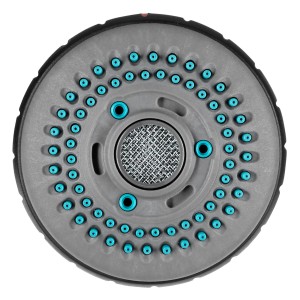 Detailaufnahme der Gardena Multibrause Classic, einer Gartenbrause mit verschiedenen Strahlarten.