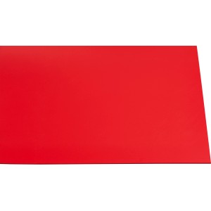 Rote Guttagliss Hobbycolor Kunststoffplatte, 50x100cm, ideal für Bastelarbeiten.
