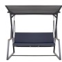 Marinefarbenes Polster-Set für 3-Sitzer Hollywoodschaukel (180x50x50cm) mit abnehmbarem Bezug.