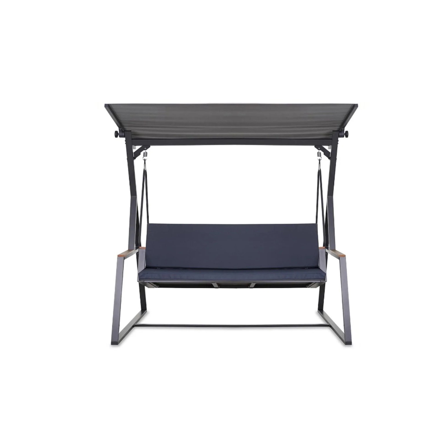Marinefarbenes Polster-Set für 3-Sitzer Hollywoodschaukel (180x50x50cm) mit abnehmbarem Bezug.