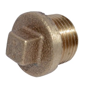 Kirchhoff Stopfen, 26,4 mm (3/4 AG) aus Rotguss, Gewindefitting zur Abdichtung von Rohren.