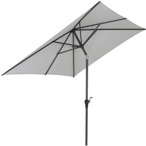 Siena Garden Marktschirm, 250x200 cm, Stone, mit Dreh- und Neigungsfunktion.