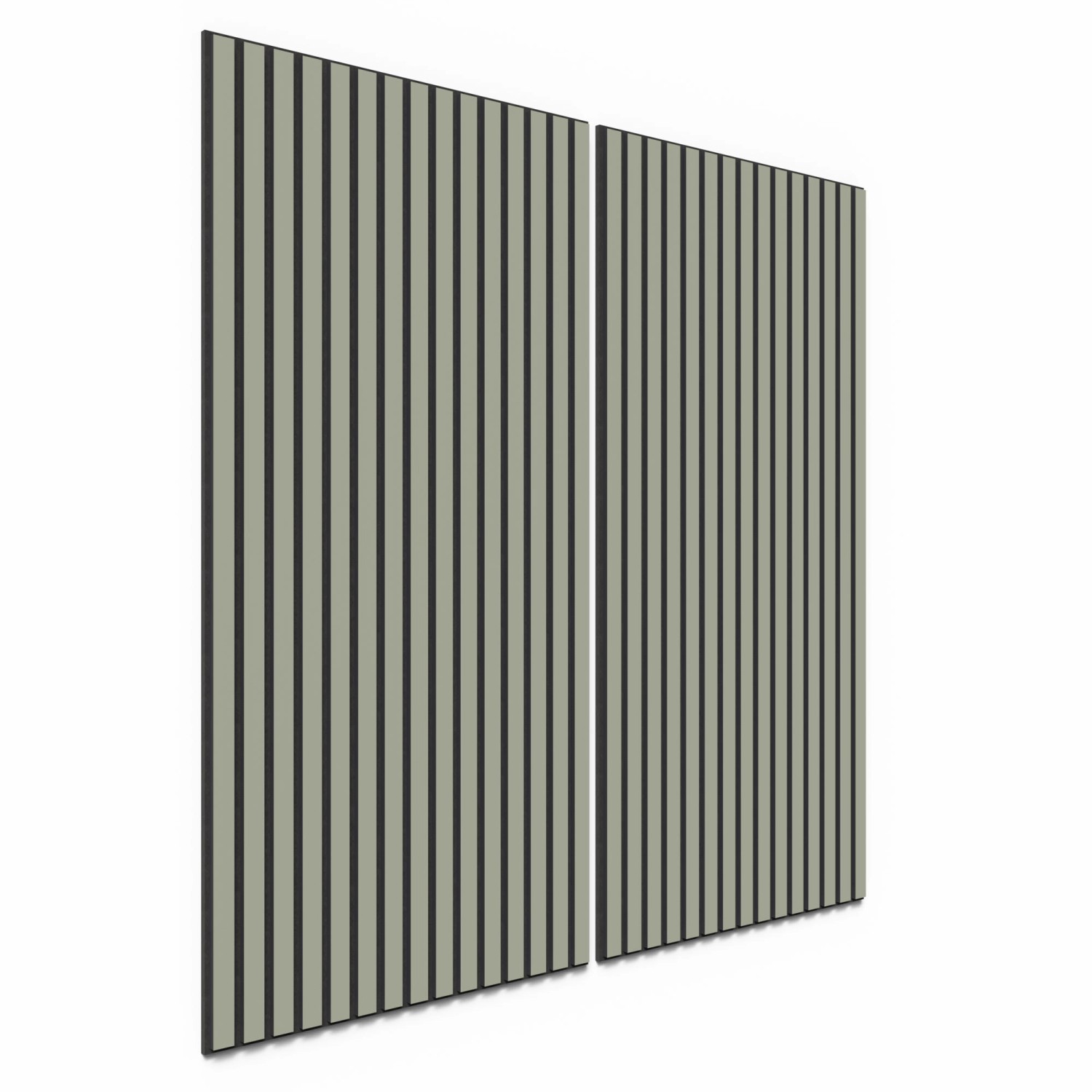 2er Set Akustikpaneele Lino Pebble, schwarz/beige, 60x120cm, zur Wand- und Deckenmontage.