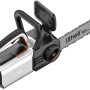 Litheli Akku-Kettensäge mit 2 Akkus (2.0Ah). Bürstenloser Motor, werkzeuglose Kettenspannung.