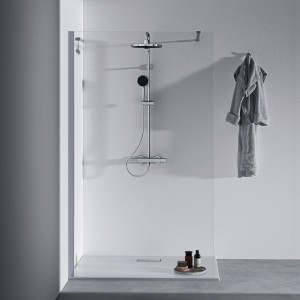 Ideal Standard Ceratherm T25+ Brausegarnitur in Chrom mit Regendusche und Handbrause.