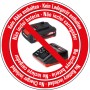 Symbol: Kein Akku, kein Ladegerät im Lieferumfang des Einhell Power X-Change Farbmörtelrührers enthalten.