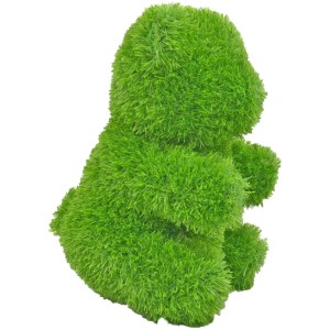 Grüne AniPlants Gartenfigur Bär, 35 cm, Frontalansicht. Dekorative Gartendeko in Bärenform.