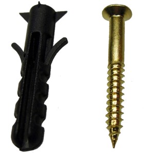 Messingschraube und Dübel Set, 15-teilig, für Laminat- und Parkettzubehör.