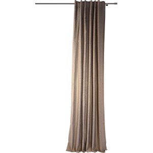 Mydeco Schlaufenschal Dot Taupe, 245x135 cm, Fenstervorhang mit Punktmuster in Taupe.