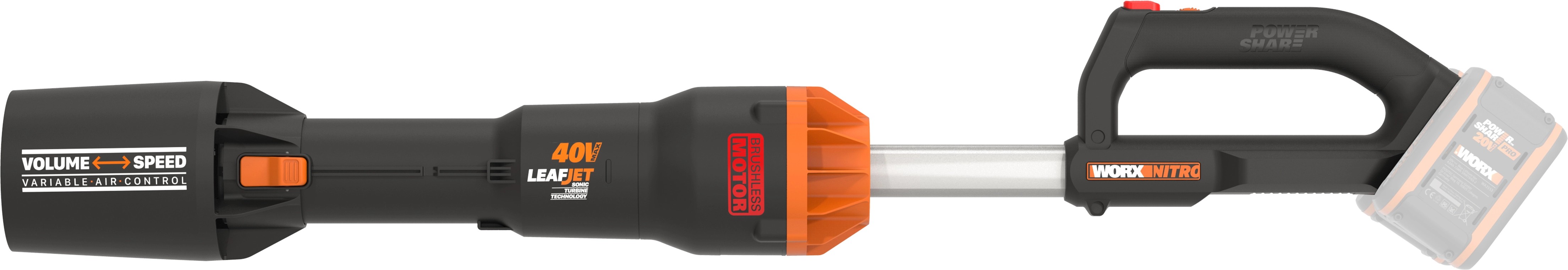 Worx AkkuLaubbläser WG585E.9 40 V Solo kaufen bei OBI