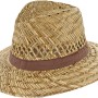 Strohhut Camberra Herren Gr. 58 mit braunem Hutband, ideal für Garten und Freizeit.