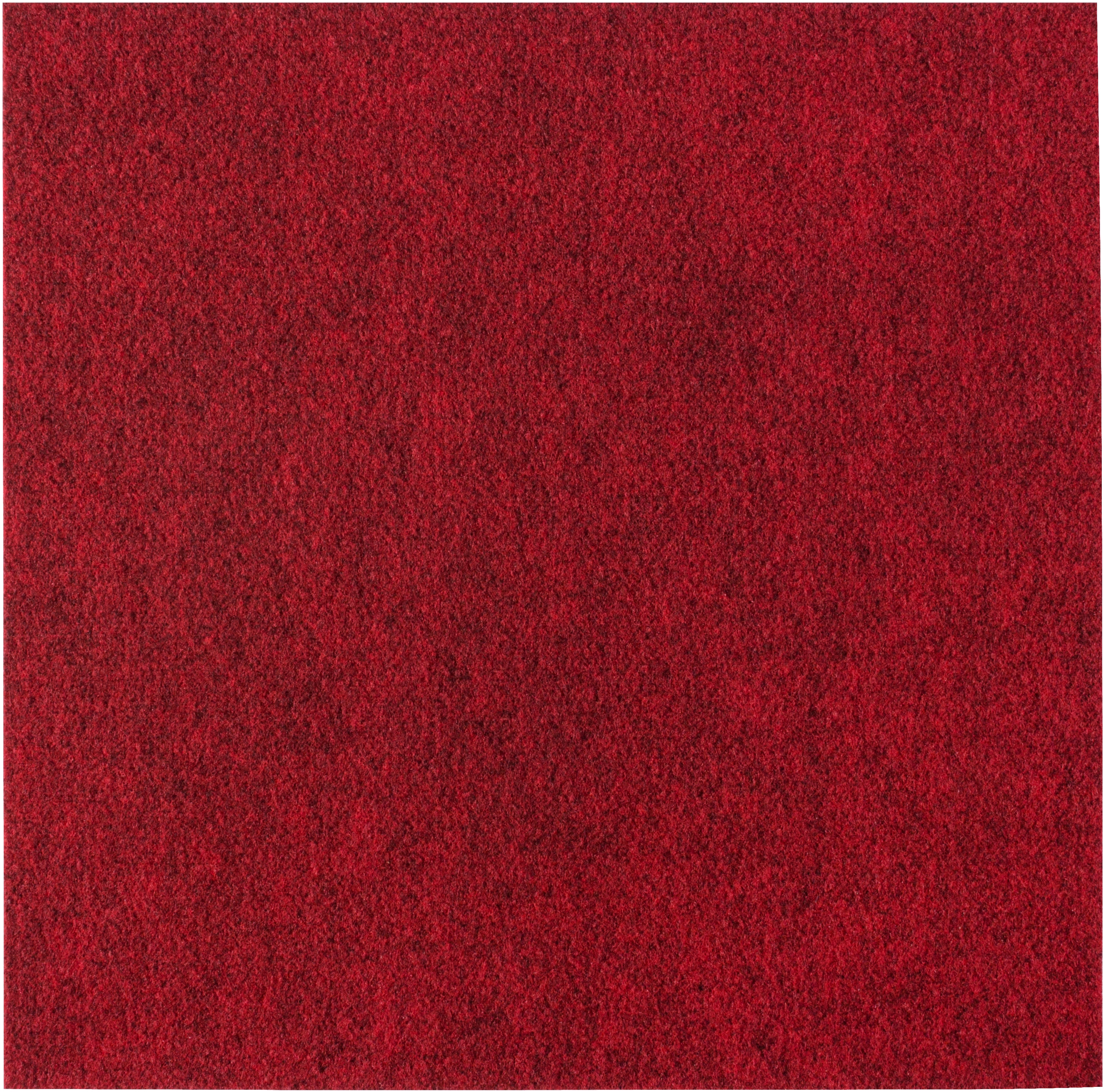 andiamo Teppichfliesen selbstklebend und zuschneidbar 40 x 40 cm -  Bodenbelag aus Nadelfilz zuschneidbare Filzplatten selbstklebend 4 m² - 25  Stück Standard Rot - Klickfliese