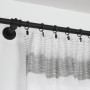 Schwarze Gardinia Gardinenstange Industrial Home (Ø 25 mm, 240 cm) mit Vorhang.