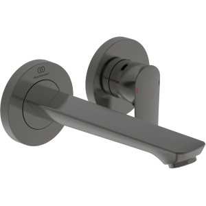 Ideal Standard Connect Air Waschtischarmatur, Wandmontage, Magnetic Grey, Ausladung 18,5cm.