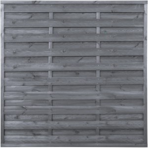 Sichtschutzzaun-Element Anthrazit gebeizt 180 cm x 180 cm