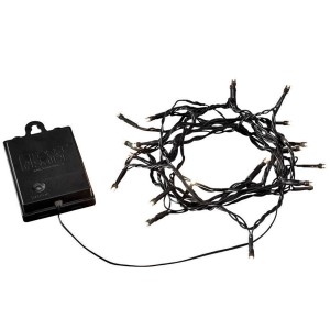 Konstsmide LED Lichterkette 40 warmweiße LEDs schwarzes Kabel innen und außen