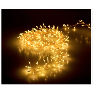 LED Lichterkette Cluster 200 warmweiße LEDs Silberdraht innen
