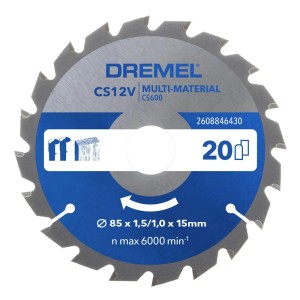 Dremel Kreissägeblatt CS600 für Mobile-Sägestation CS12V, Ø 85 mm, Multi-Material
