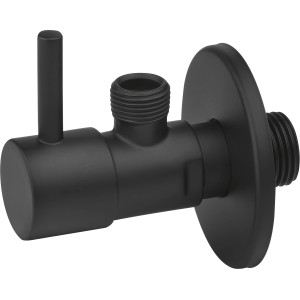 Schwarzes, mattes baliv Eckventil EV-3420 für Waschtischarmaturen.