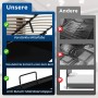okwish Polsterbett 90x200cm mit USB C Laden Schlafzimmer Grau Leinen ohne Matratze_10