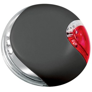 Flexi LED-Leuchtsystem, schwarz, ø 7 cm, für Hundeleinen: Front- und Rückstrahler für mehr Sicherheit.