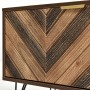 okwish TV Schrank mit Türen und Fächern und Gold Griffen für Wohnzimmer 155x38x48cm Natur_10